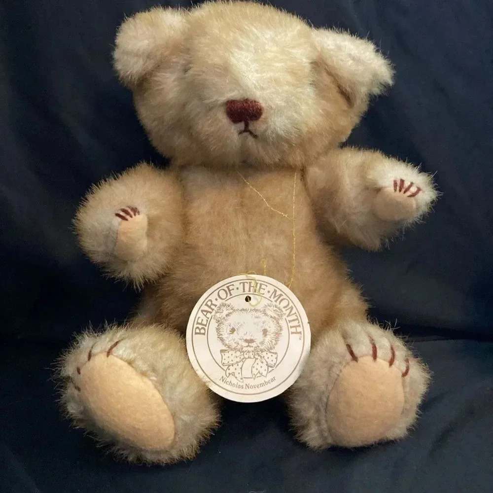 VTG Gorham Teddy Bear of November 1984 - Nicholas Novembear -‎ Fully Jointed NWT
